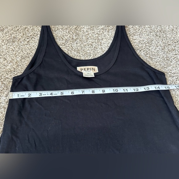 Pepin black fringe boho chic maxi dress sz XS - Picture 8 of 9